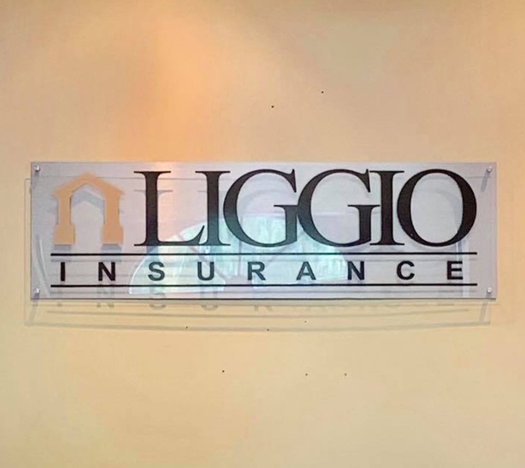 Liggio Insurance Signage inside of office