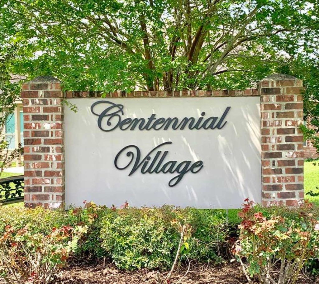 Centennial Village Subdivision Sign