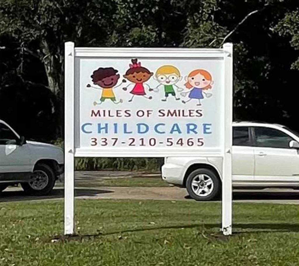Miles of Smiles Childcare Exterior Sign