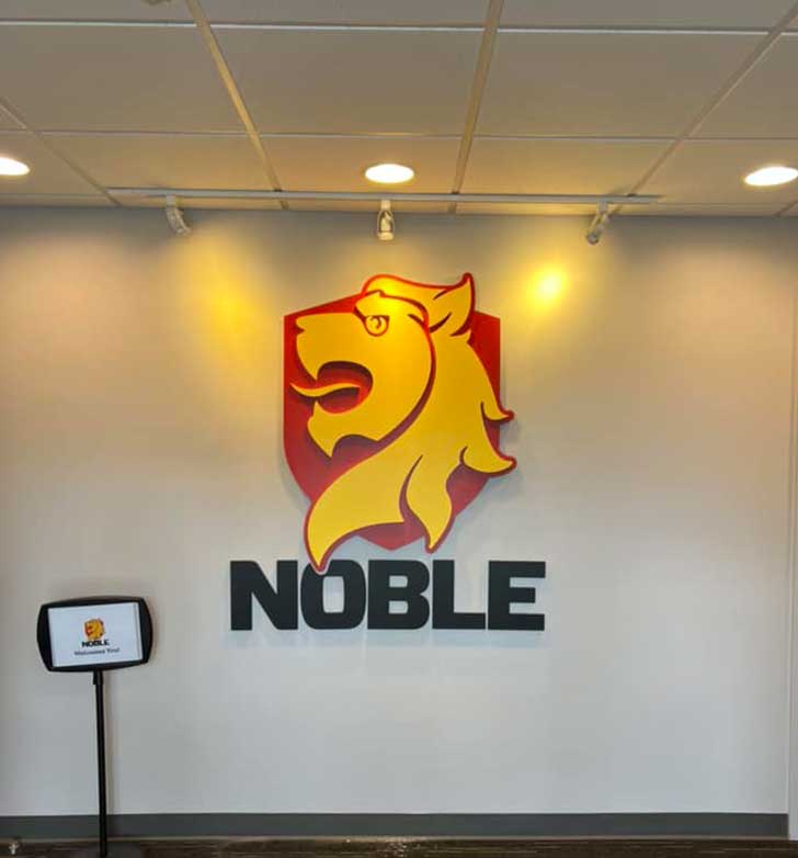 Noble sign at Noble office